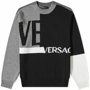VERSACE | Black Intarsia Sweater